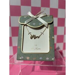 #1 Mom Gold Necklace